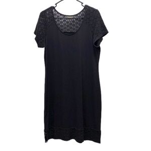 Tommy Bahama dress size medium short sleeve midi little black dress